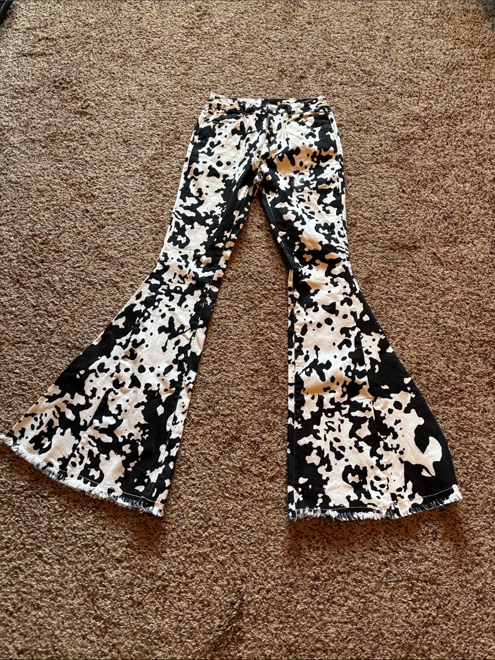 Cow Print Bell Bottoms
